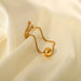 Summer French Style Studded Vintage Ring - Tarnish-Resistant Stainless Steel Jewelry for Women - wallojewerly 