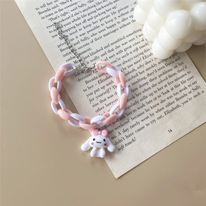 Cute puppy bracelet girly student accessories