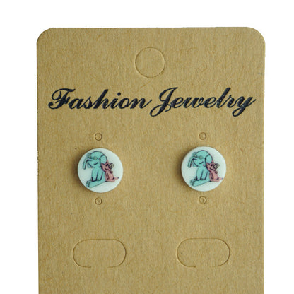 Acrylic cartoon hat earrings