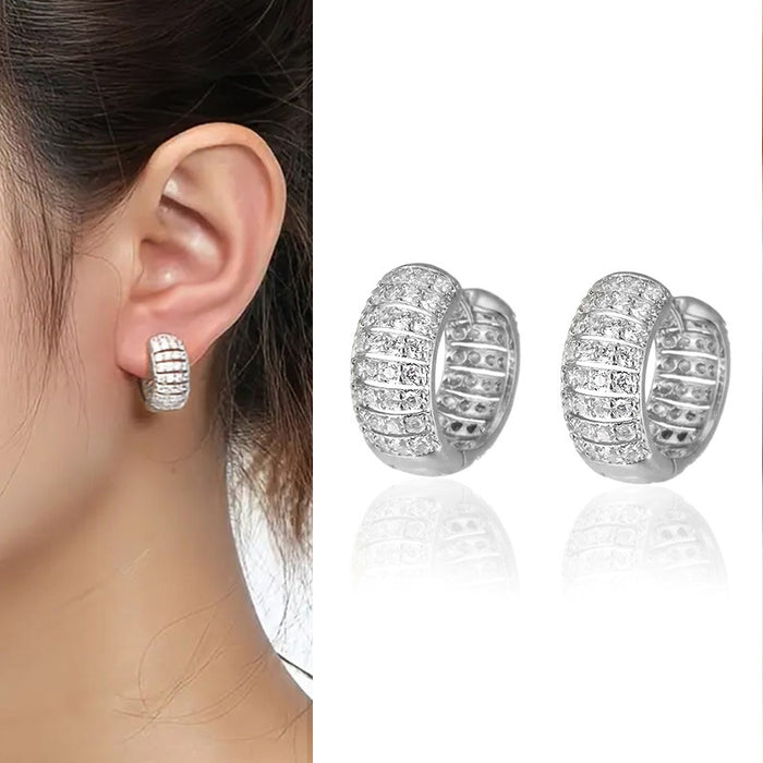 Retro hoop earrings metal geometric circle earrings