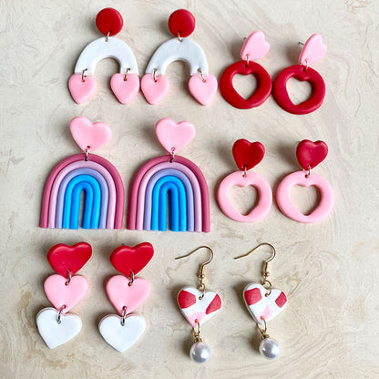 Handmade Soft Clay Earrings - Unique and Trendy, Perfect for Students