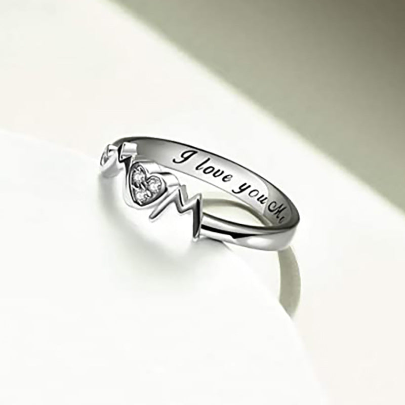 I Love You Mom Ring MOM Series Mother's Day Gift