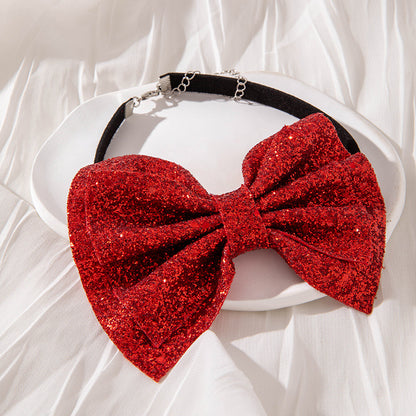 Christmas Velvet Bow Necklace - Cute and Creative Holiday Jewelry for Women