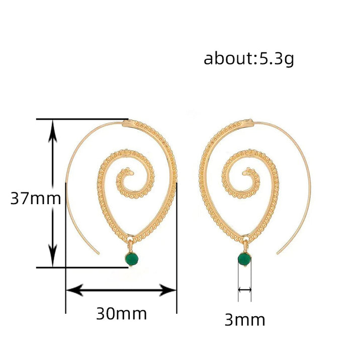 Hollow earrings personalized mosquito coil earrings