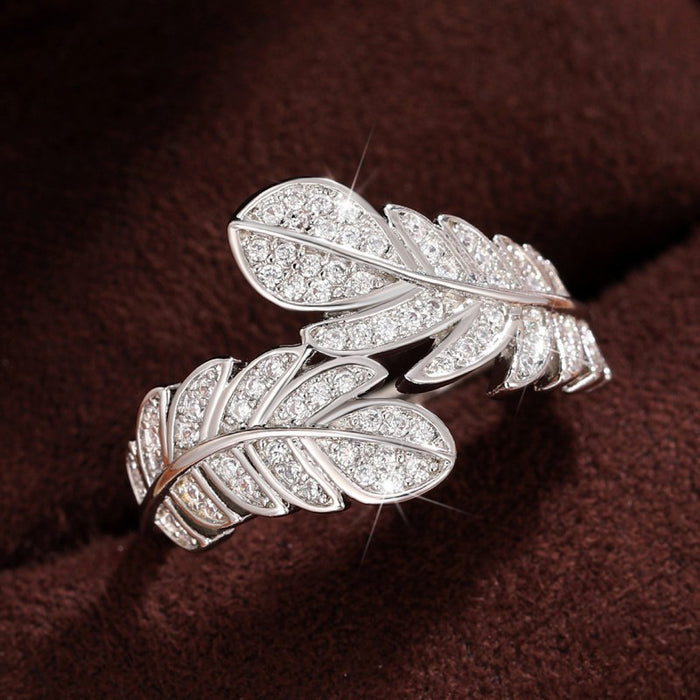 Anillo de plumas de elfo, hermoso diseño de hada, anillo popular de TikTok