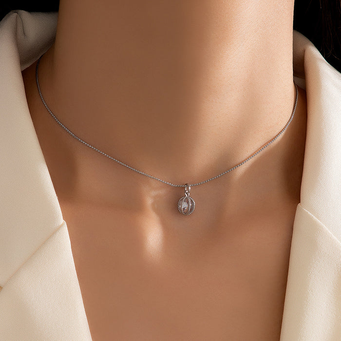 Collar de circonitas en forma de corazón para mujer: cadena minimalista con colgante de piedras preciosas