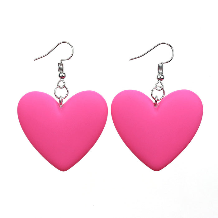 Colorful love earrings - wallojewerly 