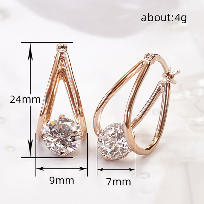 Retro hoop earrings European and American luxury earrings