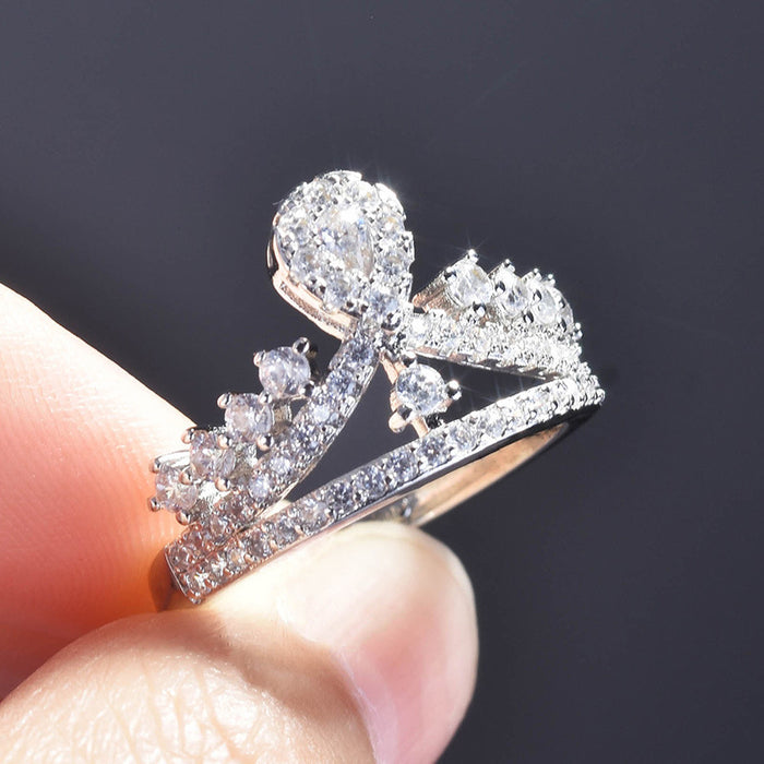 Hot selling micro diamond zircon ring