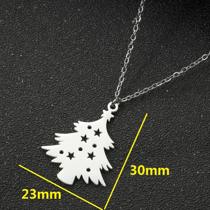 Christmas Tree Pendant Necklace - Cute and Festive Holiday Jewelry