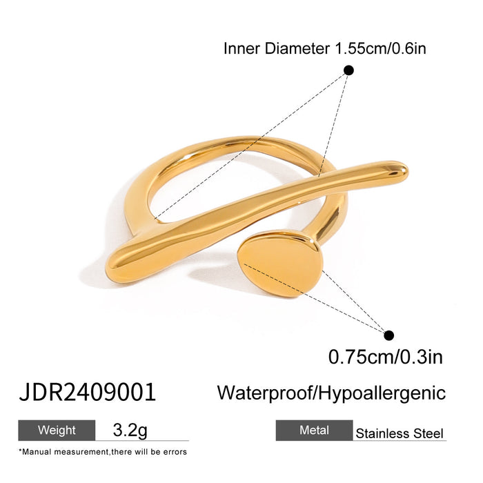 Stainless steel irregular exaggerated ring