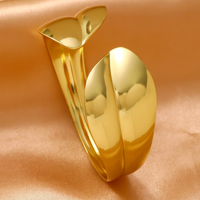 Wholesale 304 Stainless Steel Wide Open Cuff Bracelets with Irregular Shapes, Striped Textures, and Floral/Scallop Embossing