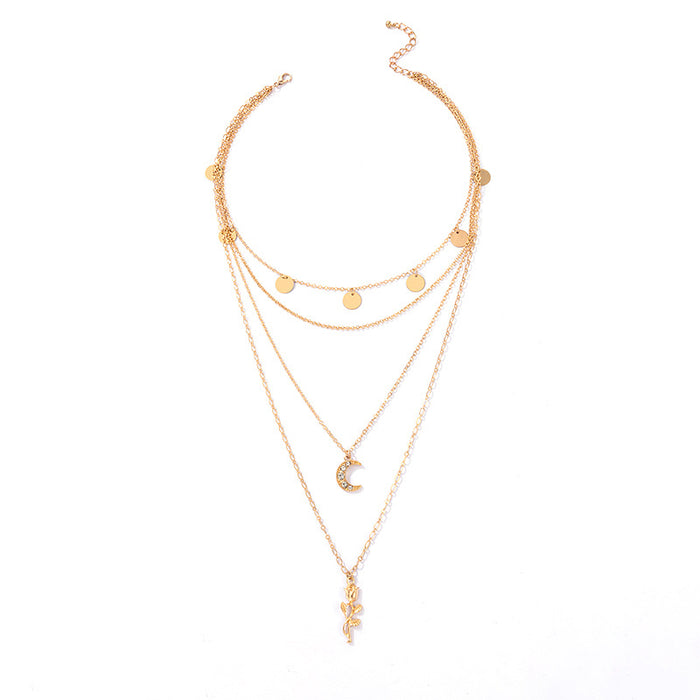 Bohemian Heart Tassel Jewelry Set - Geometric Chain & Earring Set