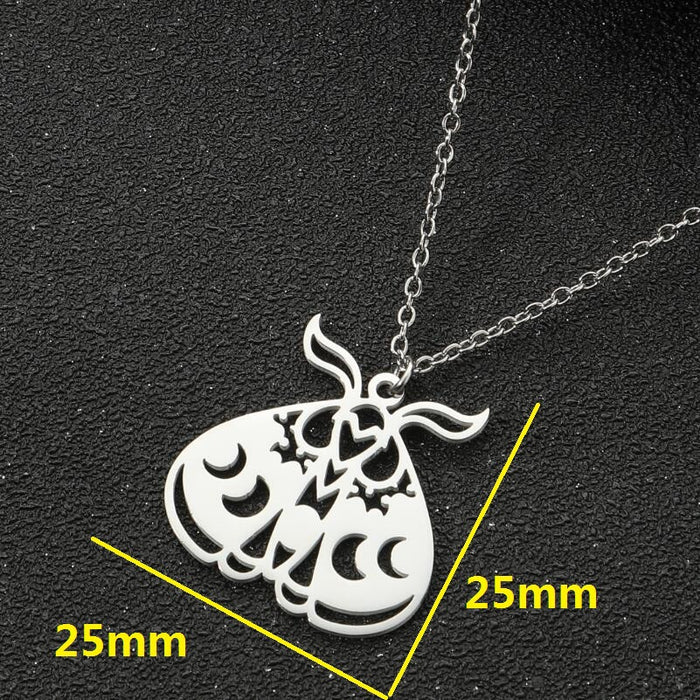 Insect clavicle chain, Korean INS retro ladybug stainless steel niche hollow necklace for women