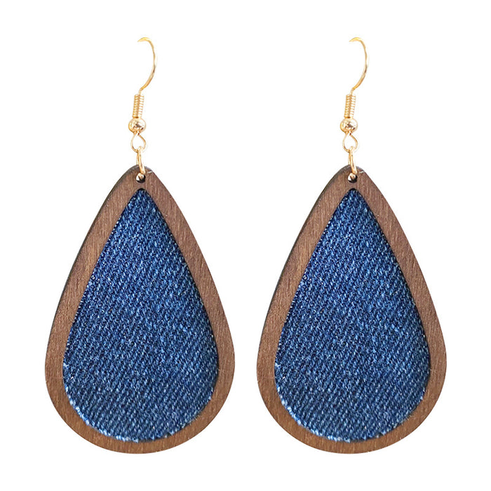 Pendientes con textura de madera