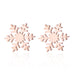 Vintage Snowflake Stainless Steel Stud Earrings - Winter-Themed Jewelry for a Chic Look - wallojewerly 