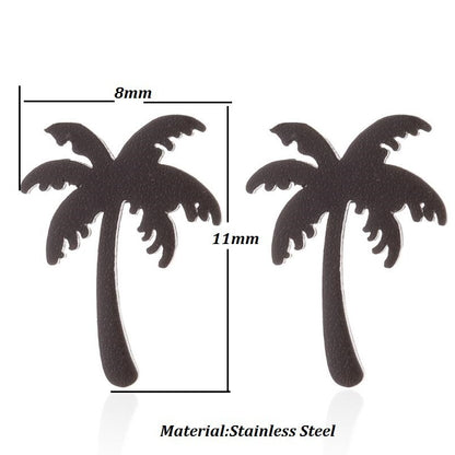 Coconut tree earrings, European and American Bohemian style ladies' fashionable personality small fresh earrings new summer products