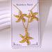 Wholesale 304 stainless steel hydraulic gold-plated earrings and necklace sets - wallojewerly 