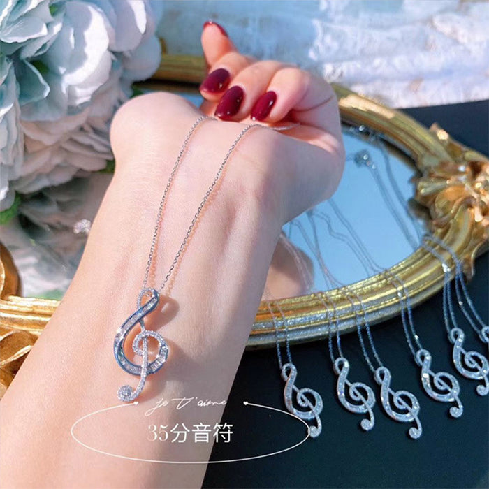 Elegant women's pendant necklace 35-cent note clavicle chain