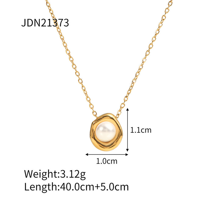 18K Gold-Plated Heart Pendant Necklace with Twisted Rope Chain - Women's Fashion Jewelry