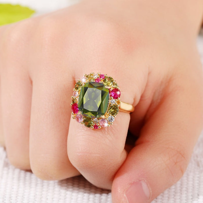 Anillo de esmeralda de la princesa del bosque