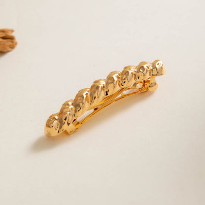 Eco-Friendly Alloy Braided Hair Clip - Simple Back Hair Pin for Women