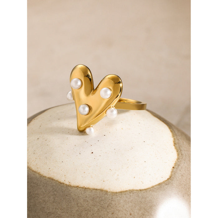 Geometric Design 18K Gold Plated Stainless Steel Ring - High-End Jewelry