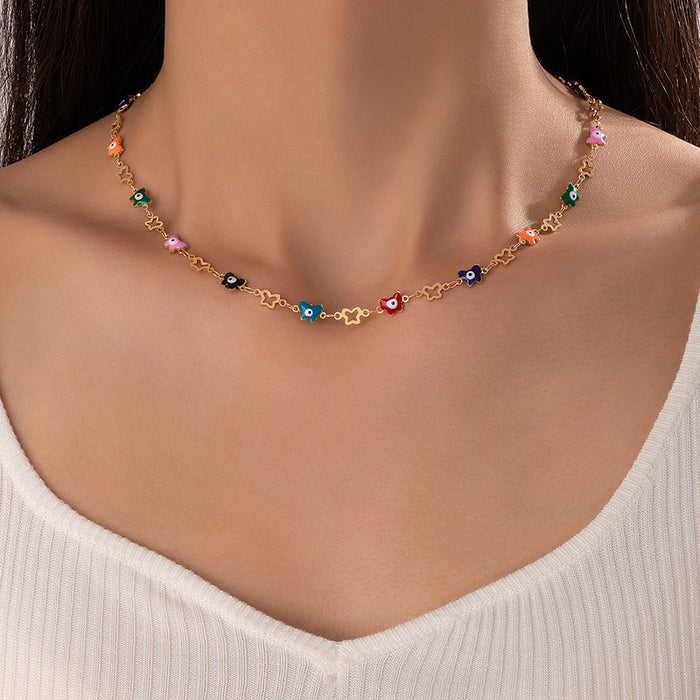 Moon & Star Multi-Layer Necklace Set - Geometric Triple-Layer Chain