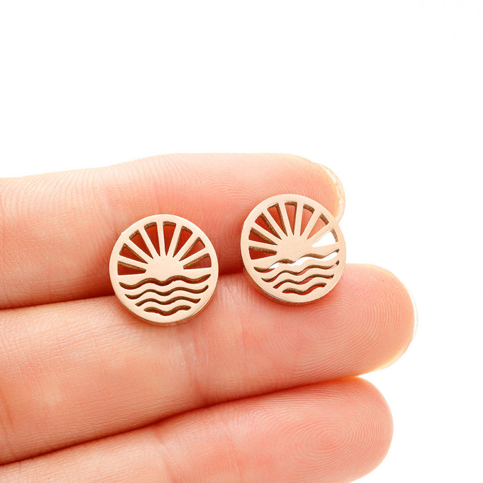 Geometric Circle Stainless Steel Earrings - Simple and Stylish Jewelry