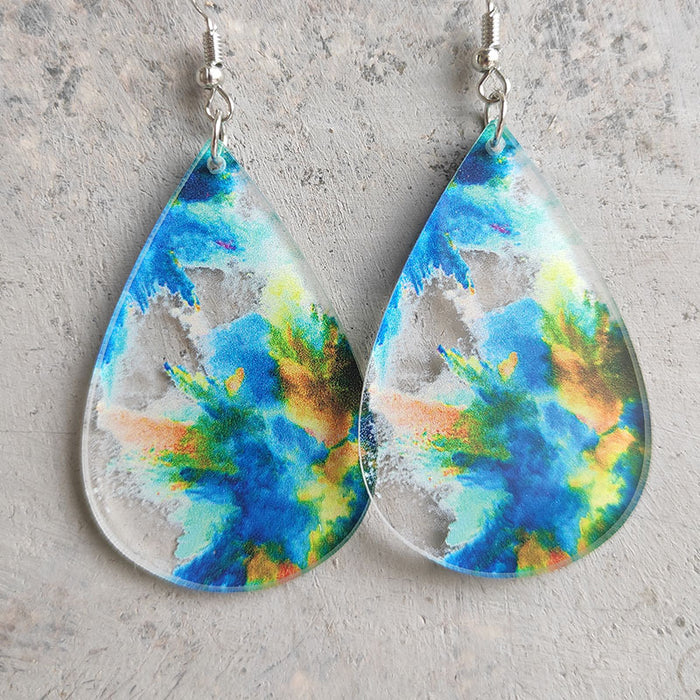 Painted Acrylic Earrings