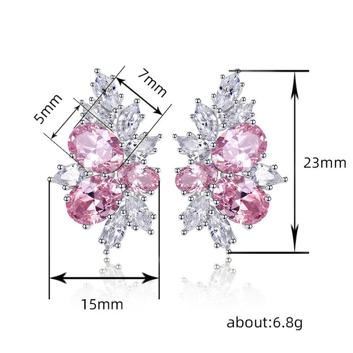 Pendientes de flor de cerezo rosa