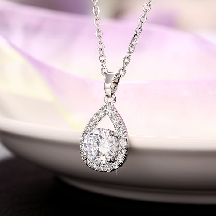 Angel's Tears Zircon Pendant Women's Pear Shape Necklace