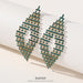 Exaggerated Vintage Tassel Earrings - Full Rhinestone Dangles for a Bold and Stylish Look - wallojewerly 