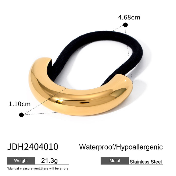 Stainless Steel Hair Tie - High-End Metal Elastic Band for Ponytails