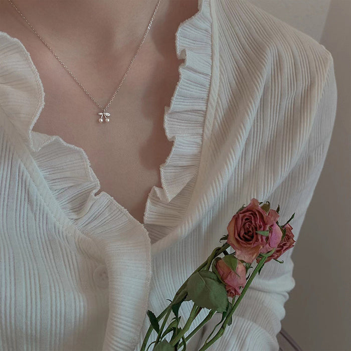Cherry Pendant Clavicle Necklace