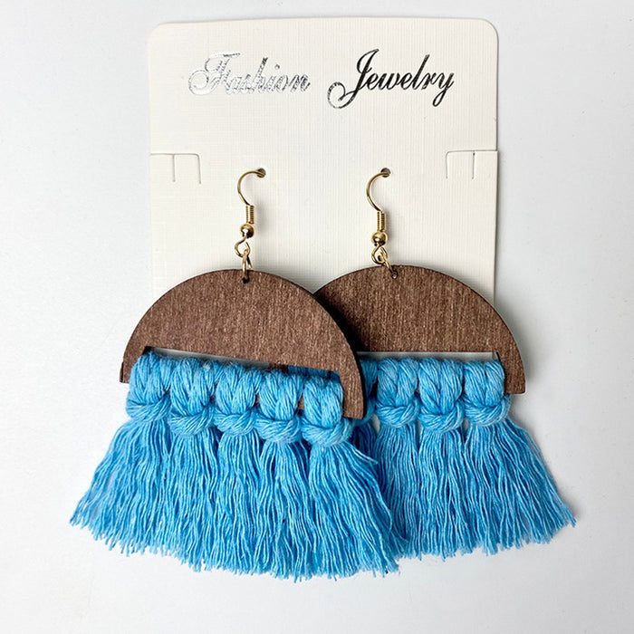 Handwoven Bohemian Tassel Earrings for Simple Ethnic Style