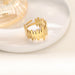 Wholesale 18K real gold, stainless steel, titanium steel irregular openwork rings - wallojewerly 