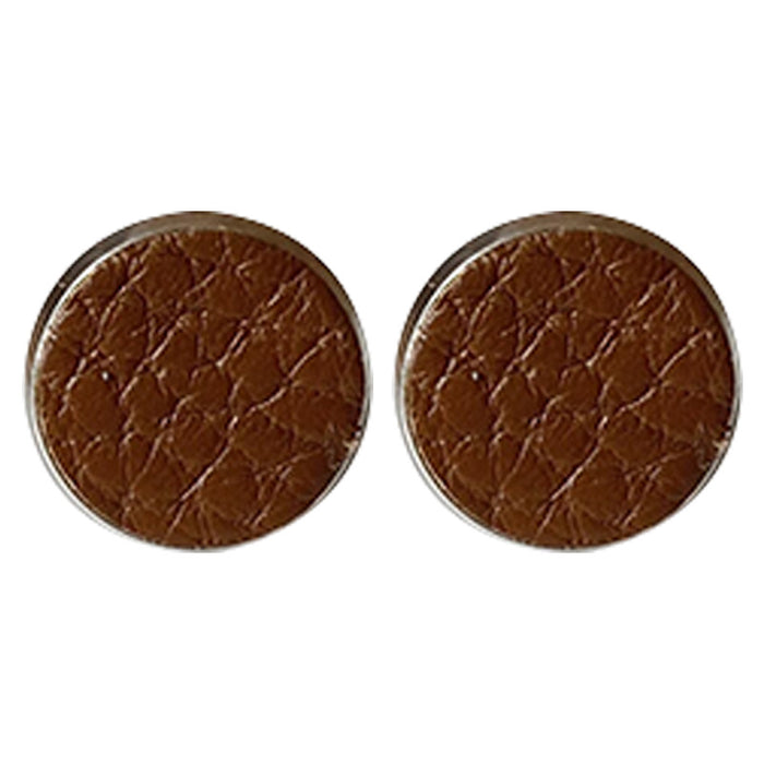 Factory Direct Stainless Steel and Leather Earrings in a Simple Design with Bohemian Texture