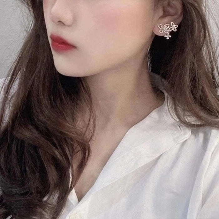 Hollow butterfly earrings for women
