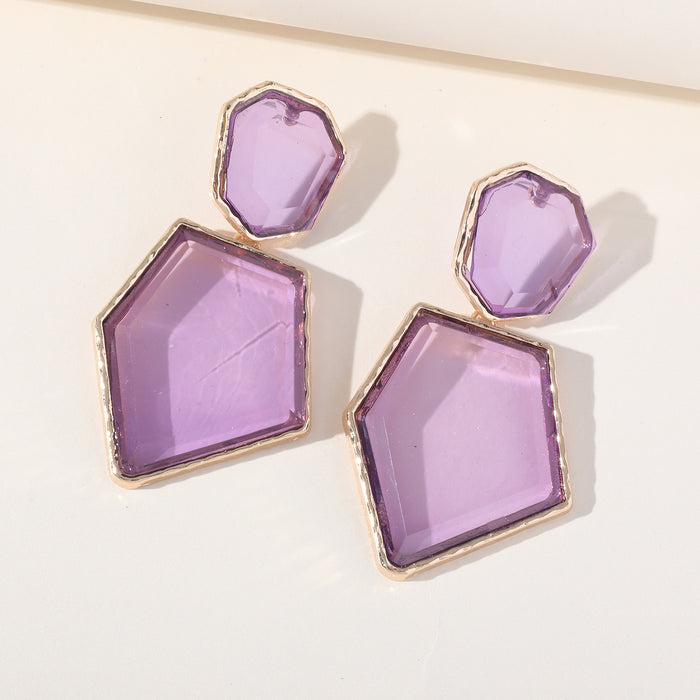 Pendientes geométricos de diamantes de imitación: colgantes exagerados para un look elegante