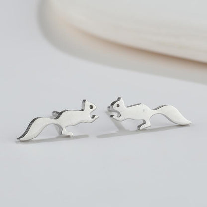 Ghost and Dinosaur Stainless Steel Earrings - 18K Gold Plated Halloween Jewelry