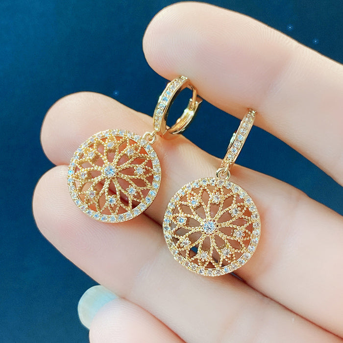 Gold Micro-Paved Earrings