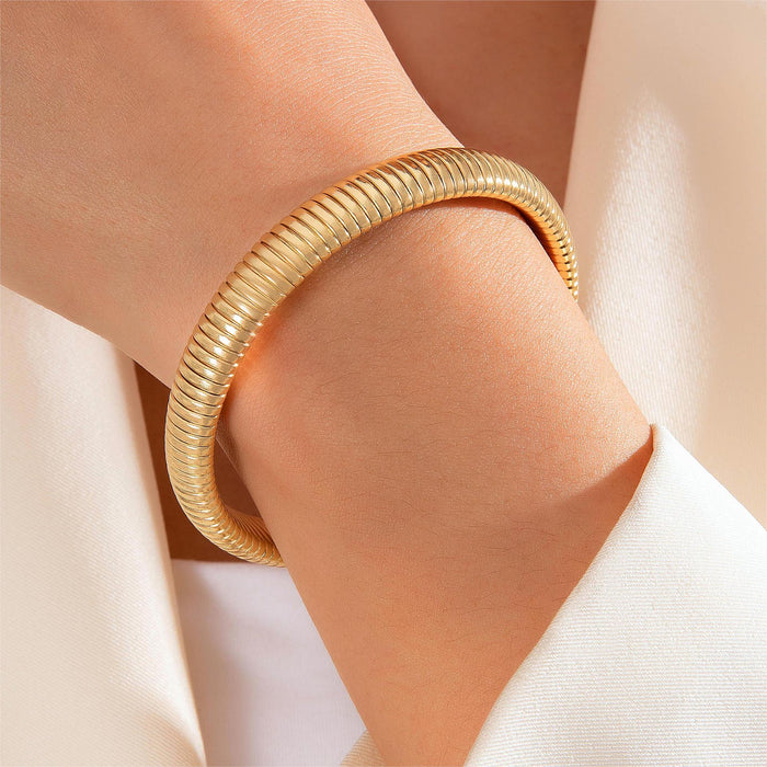 Bold Striped Elastic Bracelet Set - Unique Spring Bangle for Women