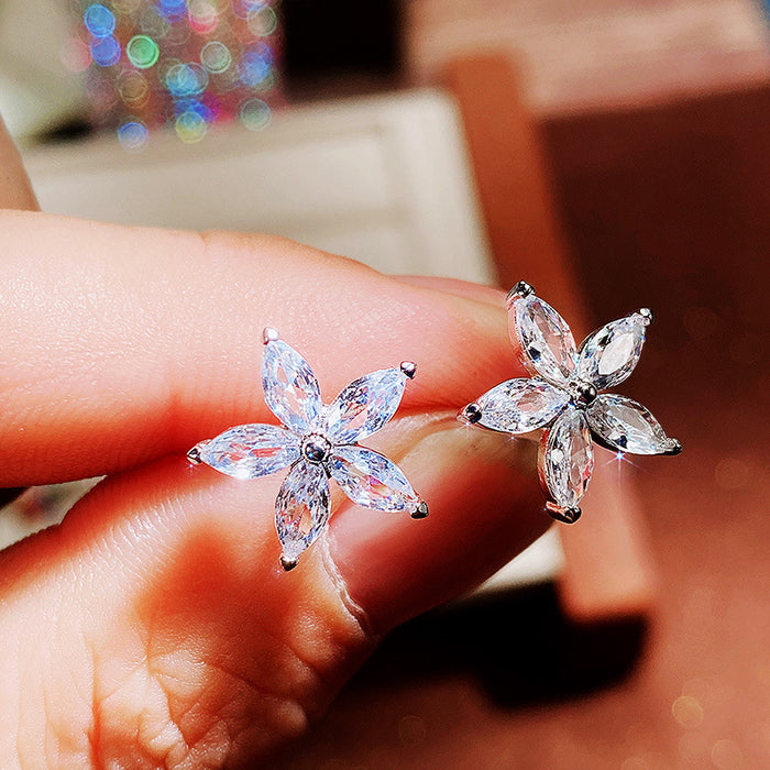 Colorful star earrings sweet flower earrings