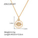 Stainless steel gold-plated devil eye necklace - wallojewerly 