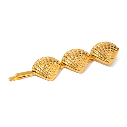 Stainless Steel Shell Hair Clip - High-End Metal Bangs and Stray Hair Clip