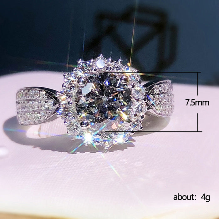 Gypsophila micro inlaid zircon ring wedding ring accessories for women