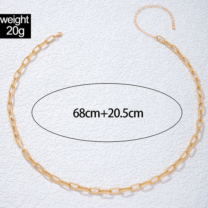 Exaggerated metal chain simple beach style body chain