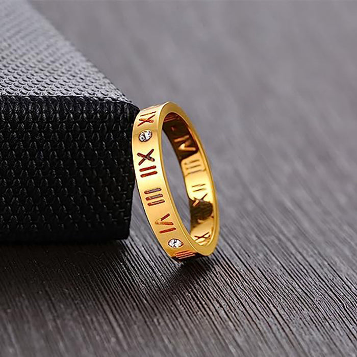 Popular men's and women's same style ring high-end Roman numeral index finger ring