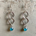 Minimalist Geometric Metal Earrings with Colorful Zircon Pendant - wallojewerly 